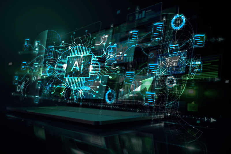 AI-handelsplatform med neuralt netværk og visualisering af markedsdata